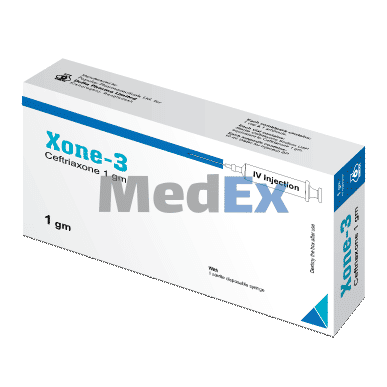 Xone-3 1 gm/vial Packaging
