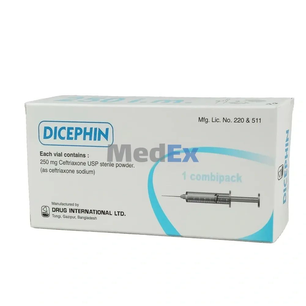 Dicephin 250 mg/vial Packaging