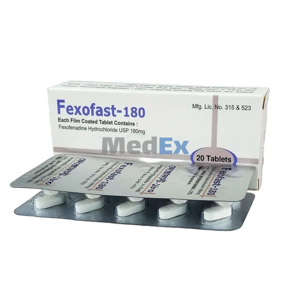 Fexofast 180 mg Packaging