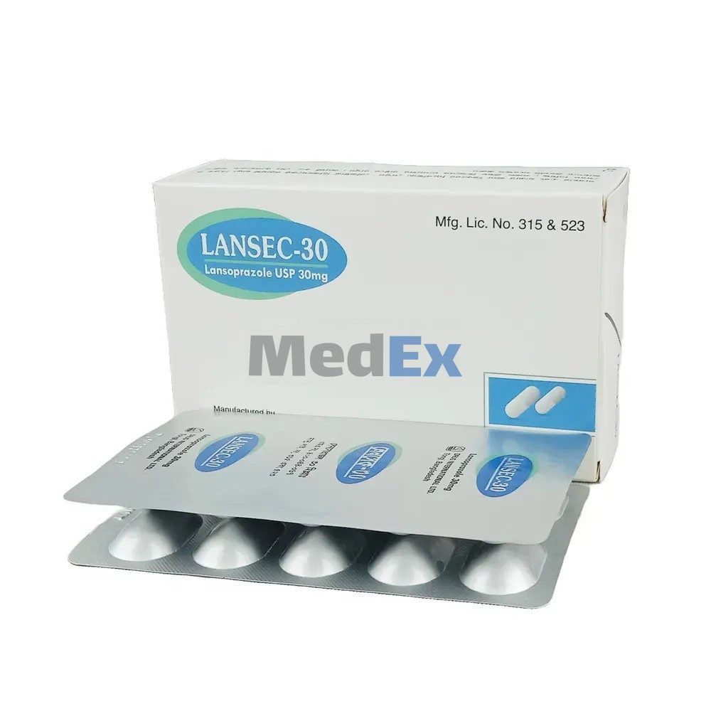Lansec 30 mg Packaging