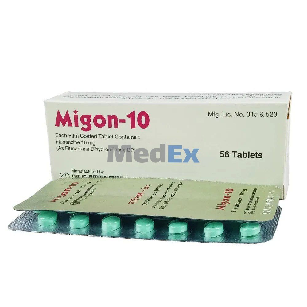 Migon 10 mg Packaging