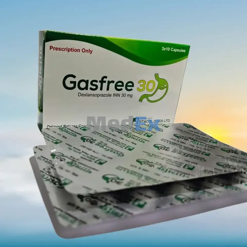 Gasfree 30 mg Packaging