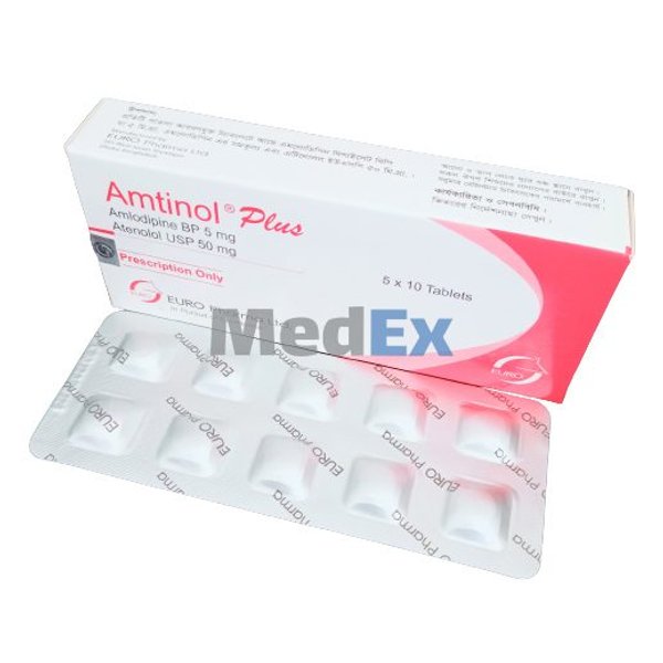 Amtinol Plus 5 mg+50 mg Packaging