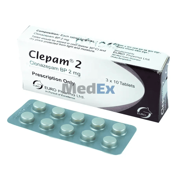 Clepam 2 mg Packaging