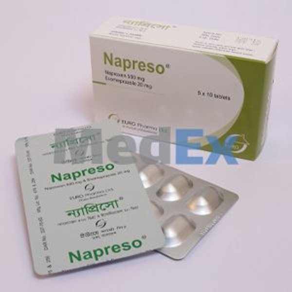 Napreso 500 mg+20 mg Packaging