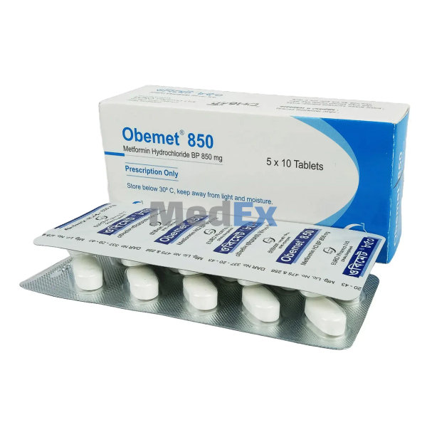 Obemet 850 mg Packaging