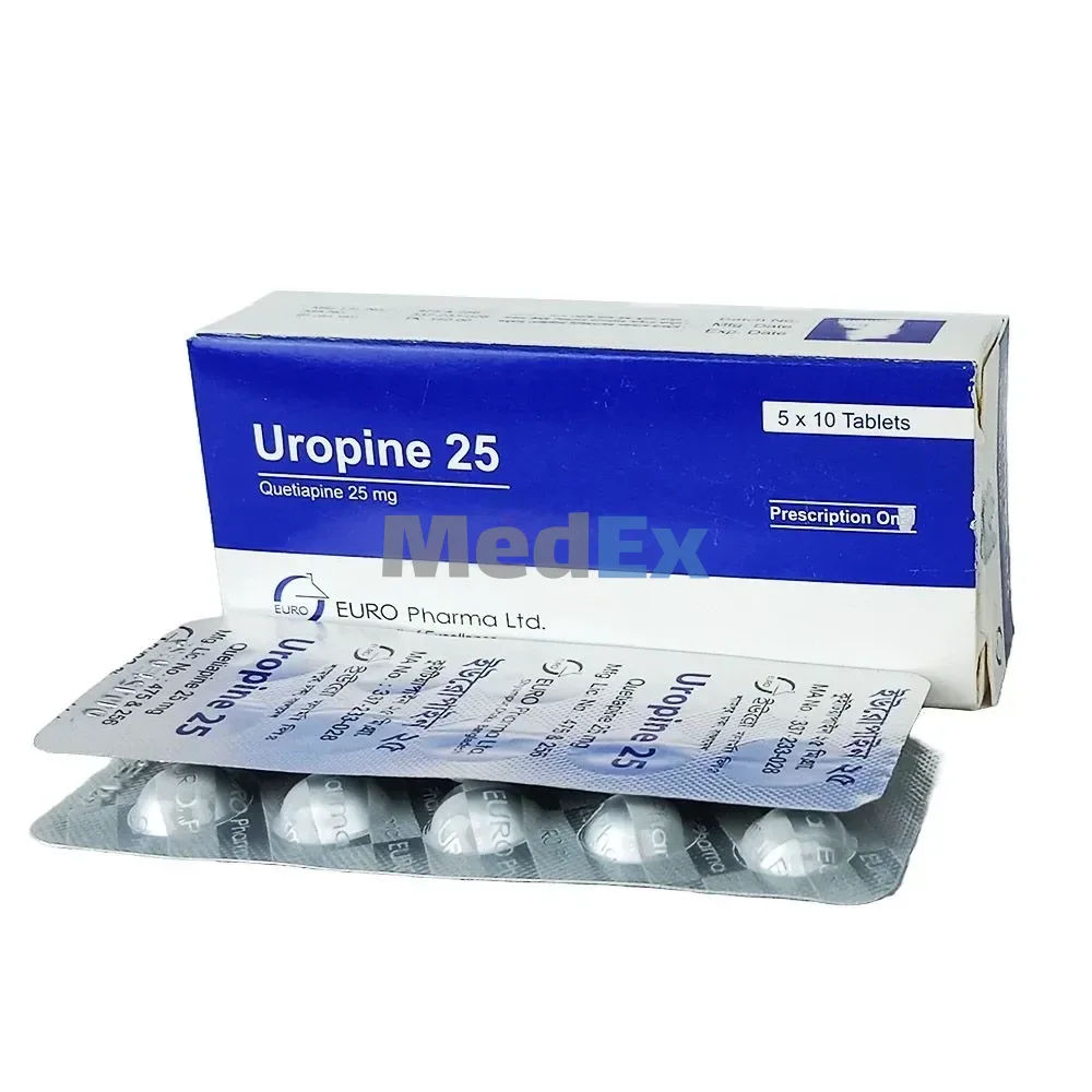 Uropine 25 mg Packaging