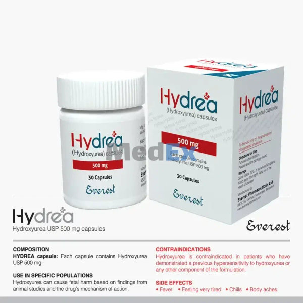 Hydrea 500 mg Packaging