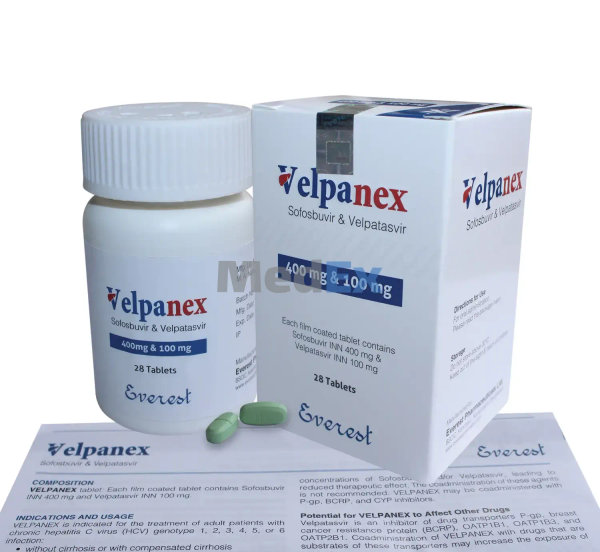 Velpanex 400 mg+100 mg Packaging