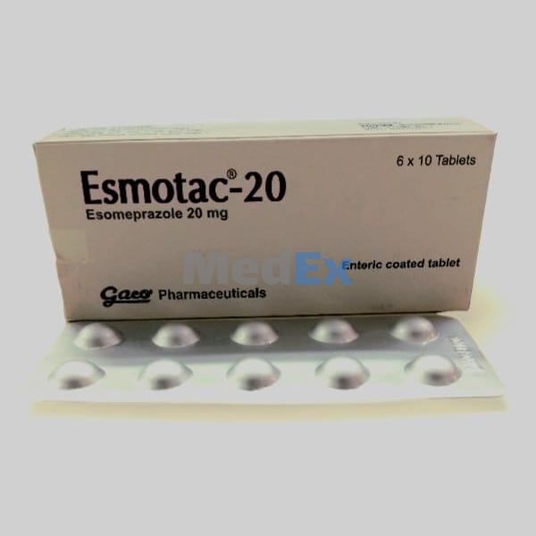 Esmotac 20 mg Packaging