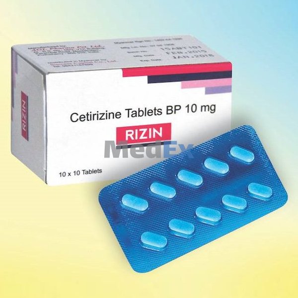 Rizin 10 mg Packaging