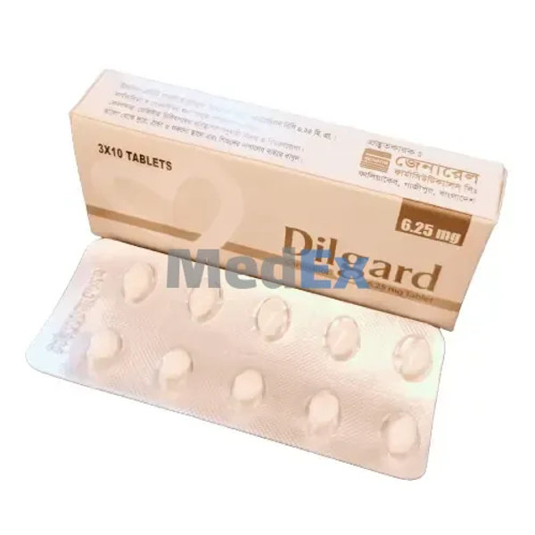Dilgard 6.25 mg Packaging