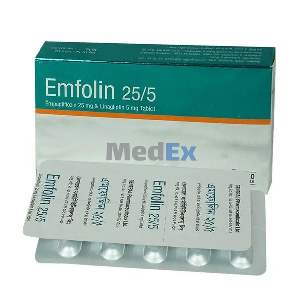 Emfolin 25 mg+5 mg Packaging