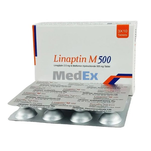 Linaptin M 2.5 mg+500 mg Packaging