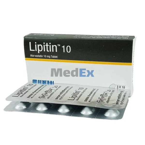 Lipitin 10 mg Packaging