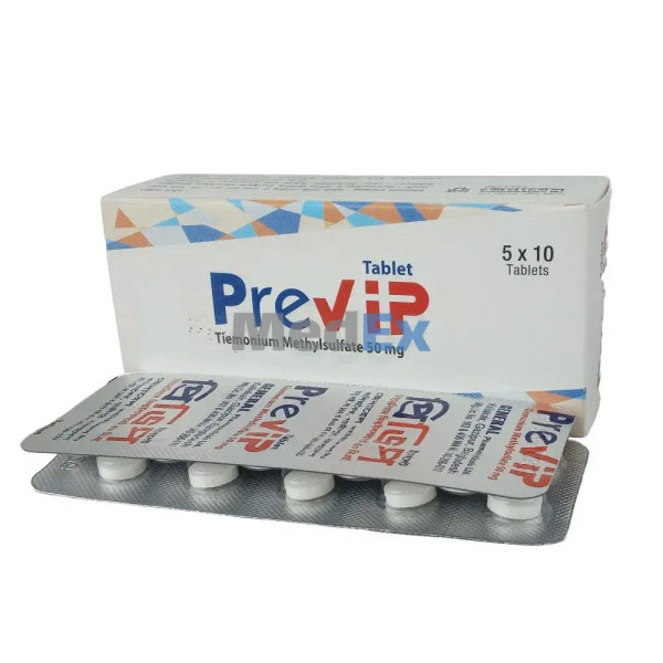Previp 50 mg Packaging