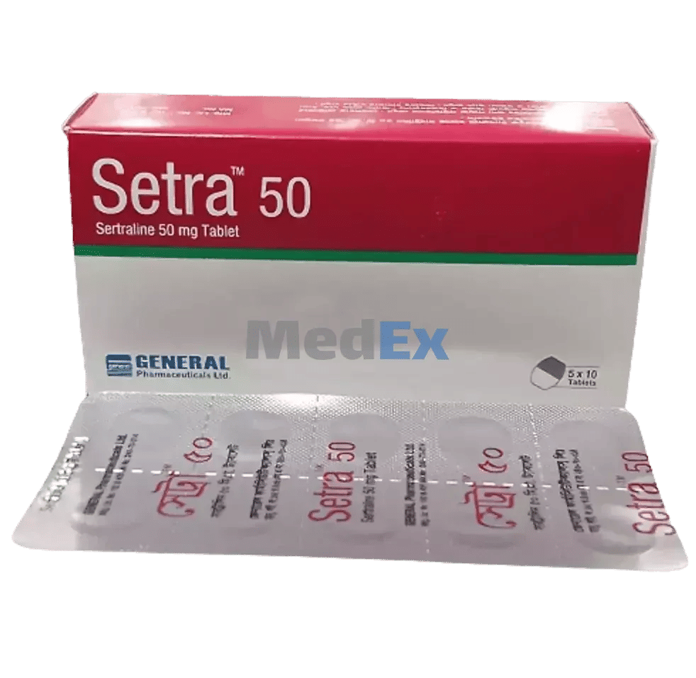Setra 50 mg Packaging