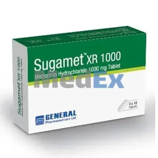 Sugamet XR 1000 mg Packaging