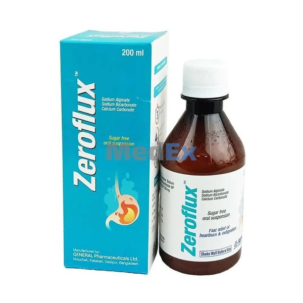 Zeroflux (500 mg+267 mg+160 mg)/10 ml Packaging