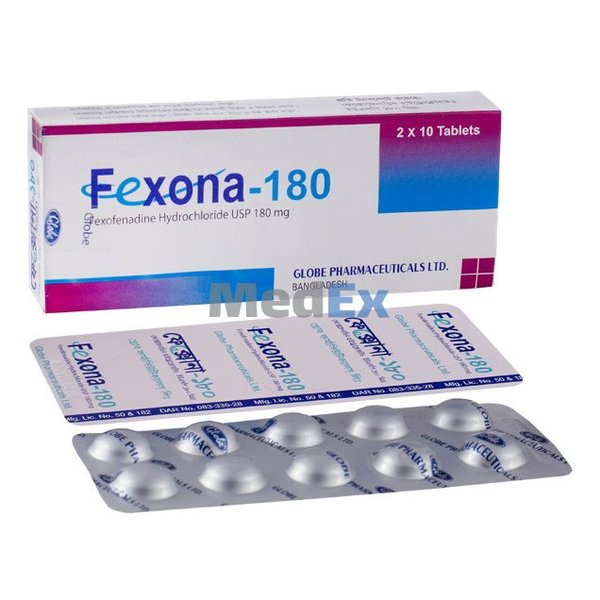 Fexona 180 mg Packaging
