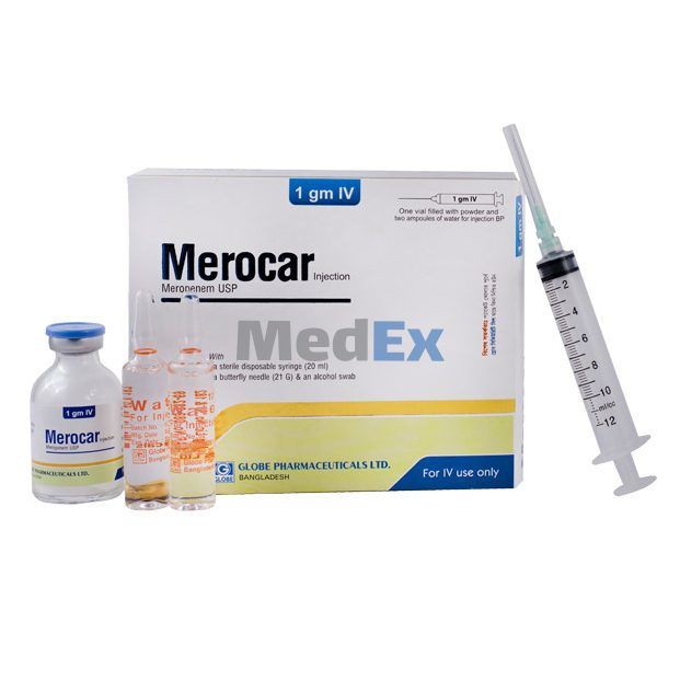Merocar 1 gm/vial Packaging