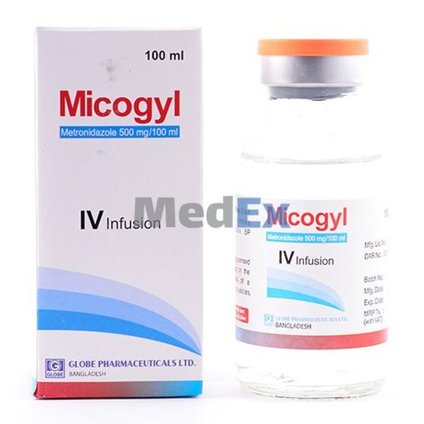 Micogyl 500 mg/100 ml Packaging