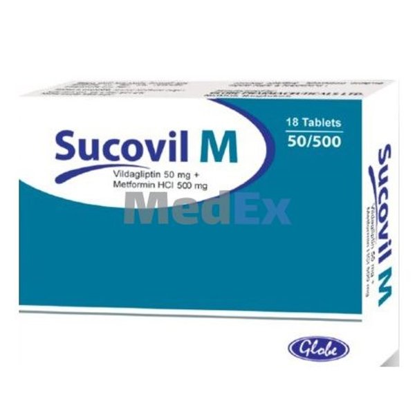 Sucovil-M 50 mg+500 mg Packaging
