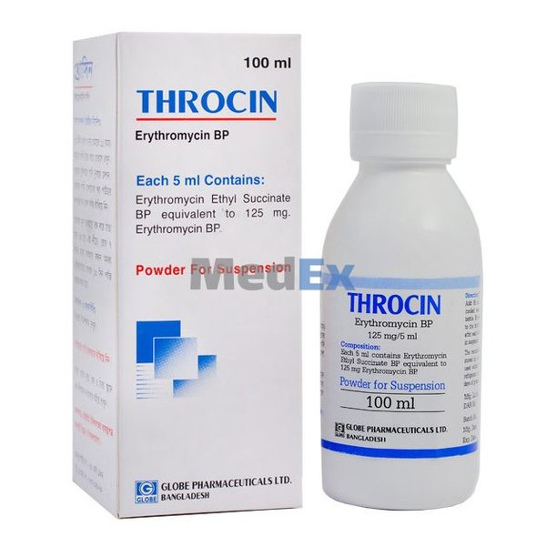 Throcin 125 mg/5 ml Packaging