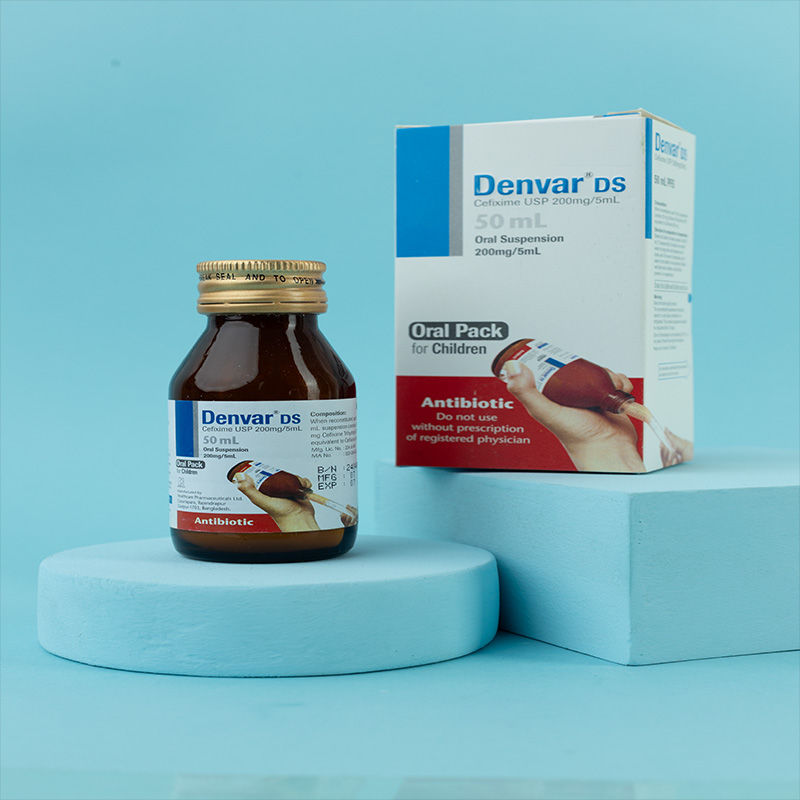 Denvar DS 200 mg/5 ml Packaging