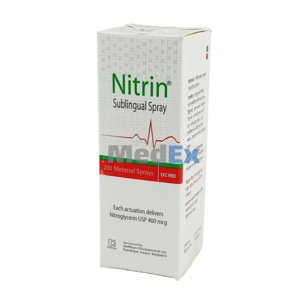 Nitrin 400 mcg/spray Packaging