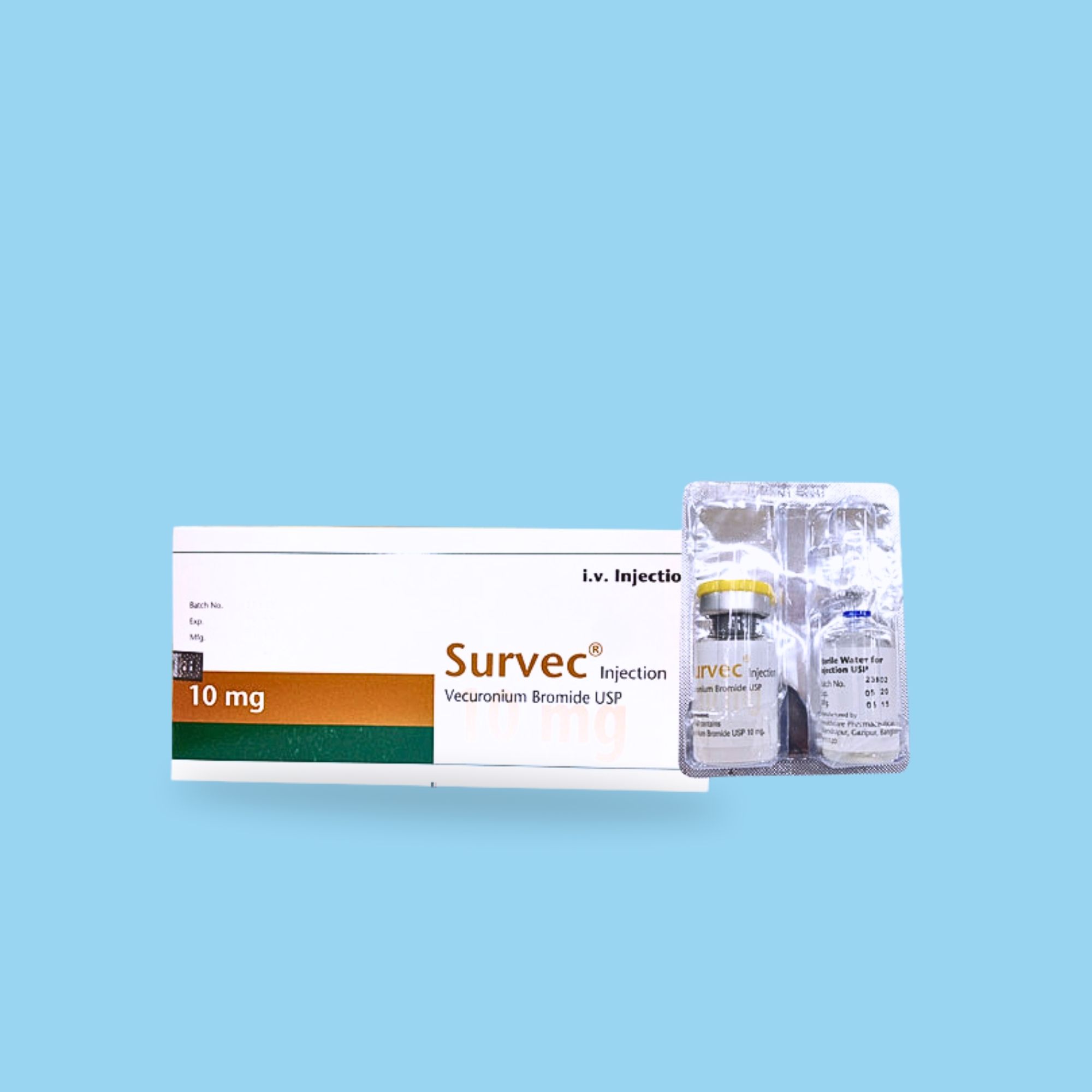Survec 10 mg/vial Packaging
