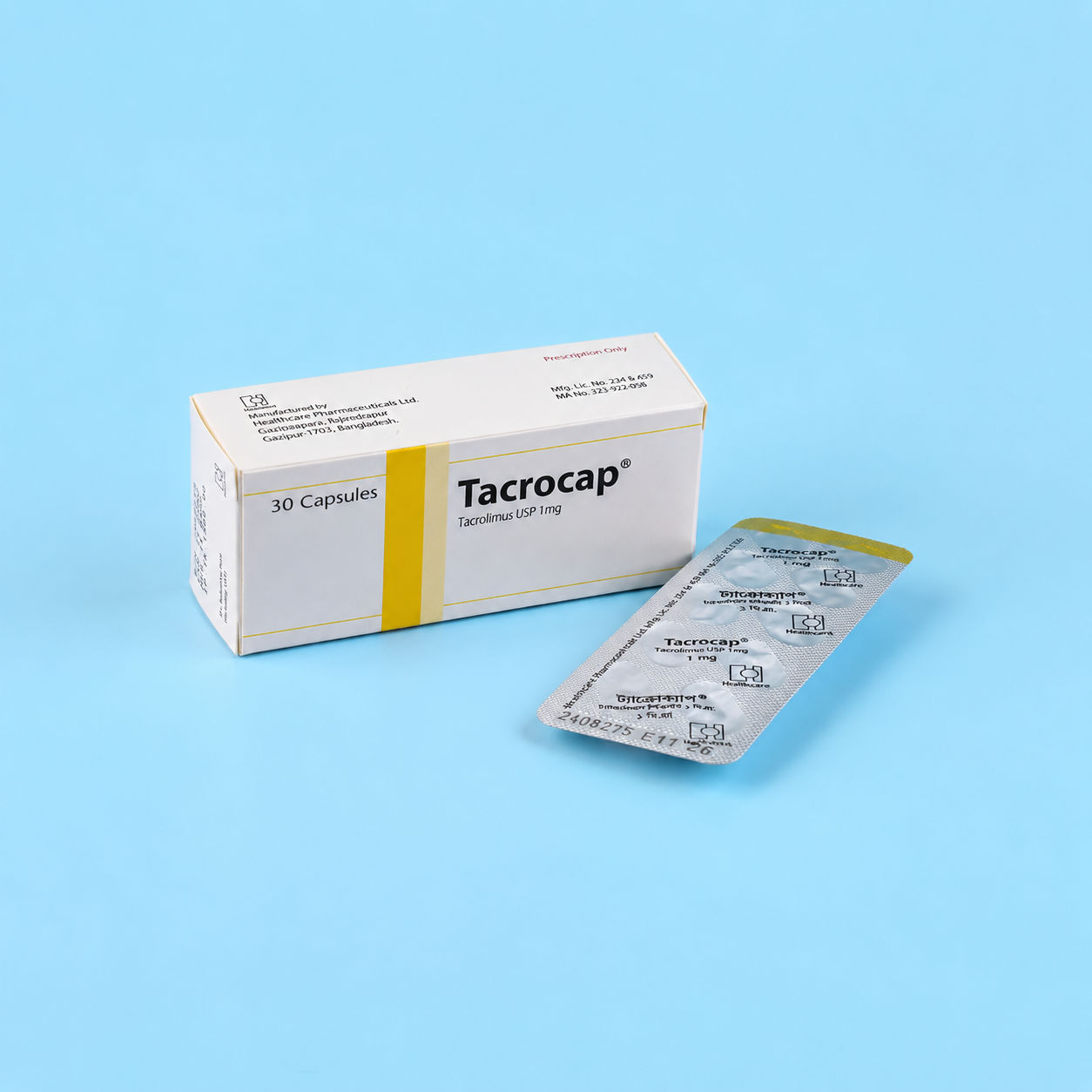 Tacrocap 0.5 mg Packaging