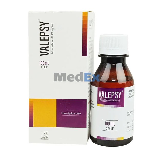 Valepsy 200 mg/5 ml Packaging
