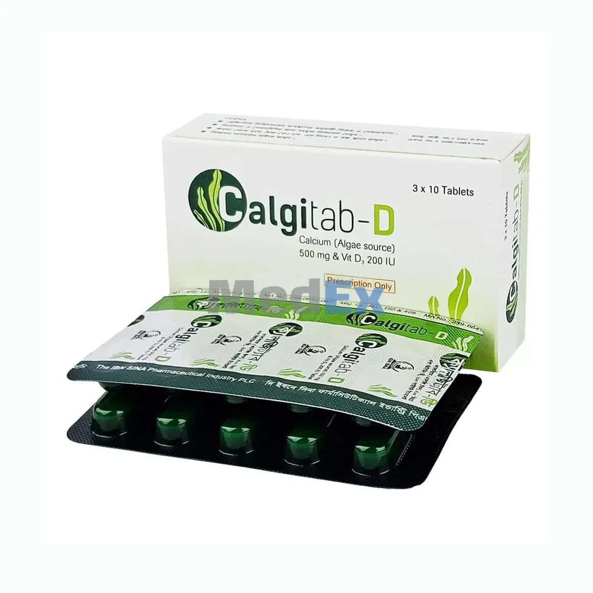 Calgitab-D 500 mg+200 IU Packaging