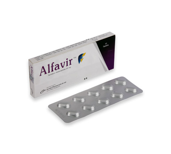 Alfavir 25 mg Packaging