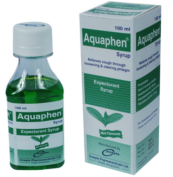 Aquaphen (30 mg+100 mg+1.25 mg)/5 ml Packaging