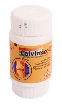 Calvimax D 500 mg+200 IU Packaging
