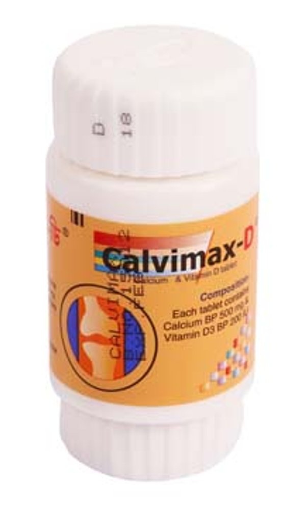 Calvimax D 500 mg+200 IU Packaging
