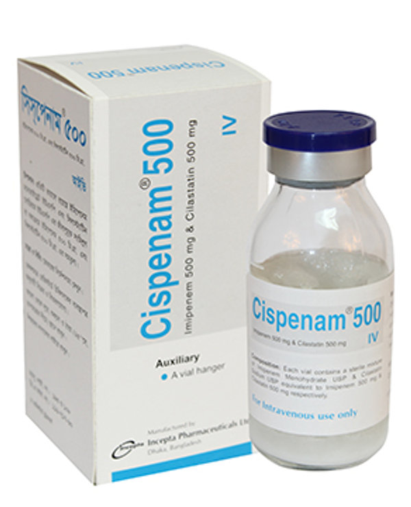 Cispenam (500 mg+500 mg)/vial Packaging