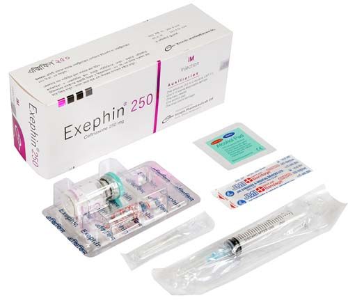 Exephin 250 mg/vial Packaging