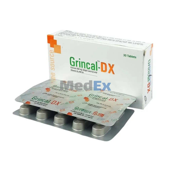 Grincal DX 600 mg+400 IU Packaging