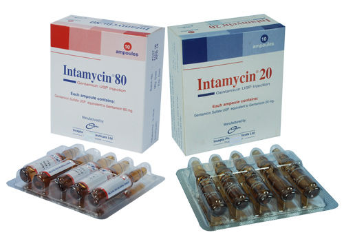 Intamycin 20 mg/2 ml Packaging