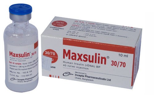 Maxsulin N 40 IU/ml Packaging