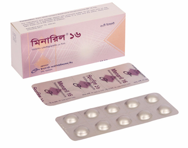 Menaril 16 mg Packaging