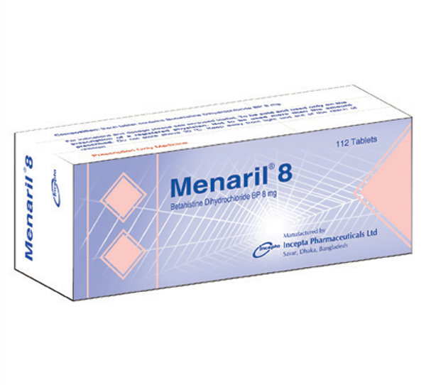 Menaril 8 mg Packaging