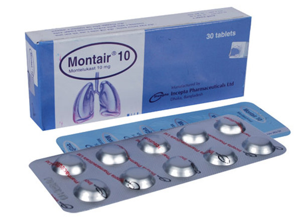 Montair 10 mg Packaging