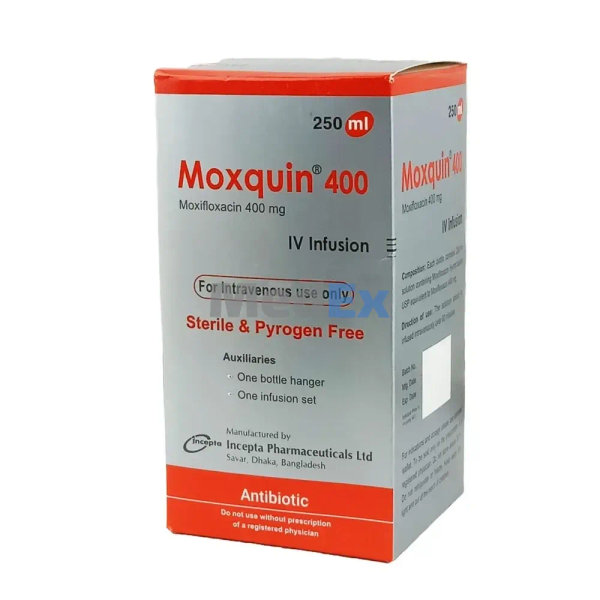 Moxquin 400 mg/250 ml Packaging