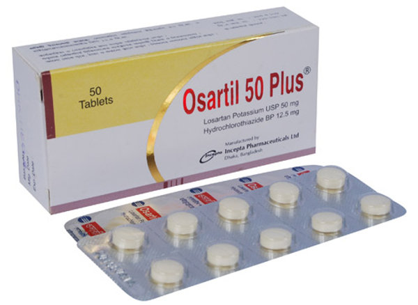 Osartil Plus 50 mg+12.5 mg Packaging