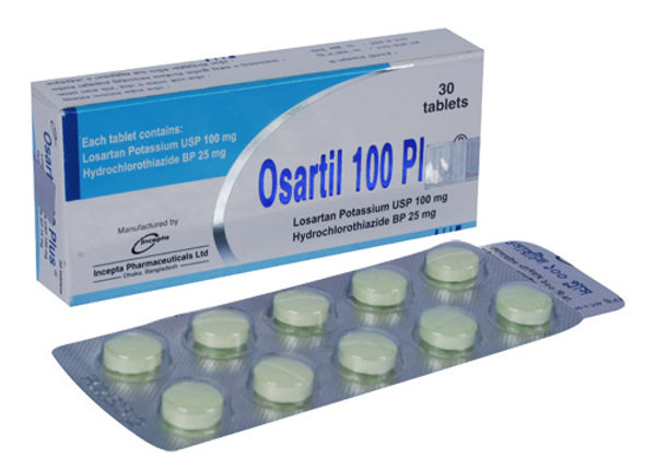 Osartil Plus 100 mg+25 mg Packaging