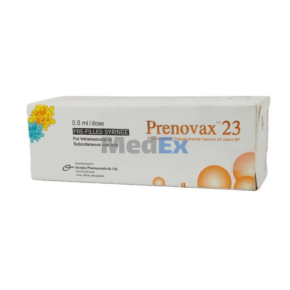 Prenovax 23 25 mcg/0.5 ml Packaging